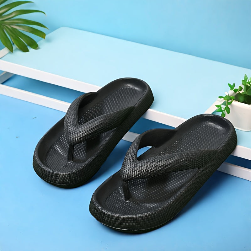 [Comfort Beach Sandals] Lightweight EVA Women's Beach Sandals | Slip-On Flat Sole Summer Slippers with Cushioned Comfort, 4 Colors (Beige/White/Light Grey/Dark Grey) for Poolside, Casual & Outdoor Wear