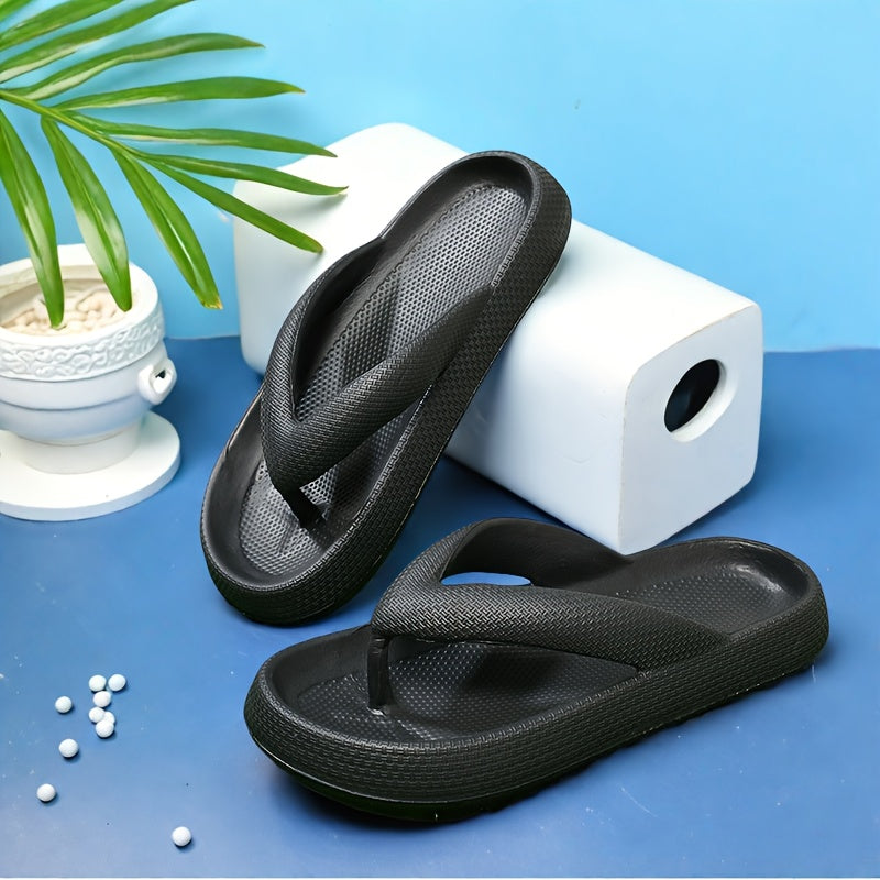 [Comfort Beach Sandals] Lightweight EVA Women's Beach Sandals | Slip-On Flat Sole Summer Slippers with Cushioned Comfort, 4 Colors (Beige/White/Light Grey/Dark Grey) for Poolside, Casual & Outdoor Wear