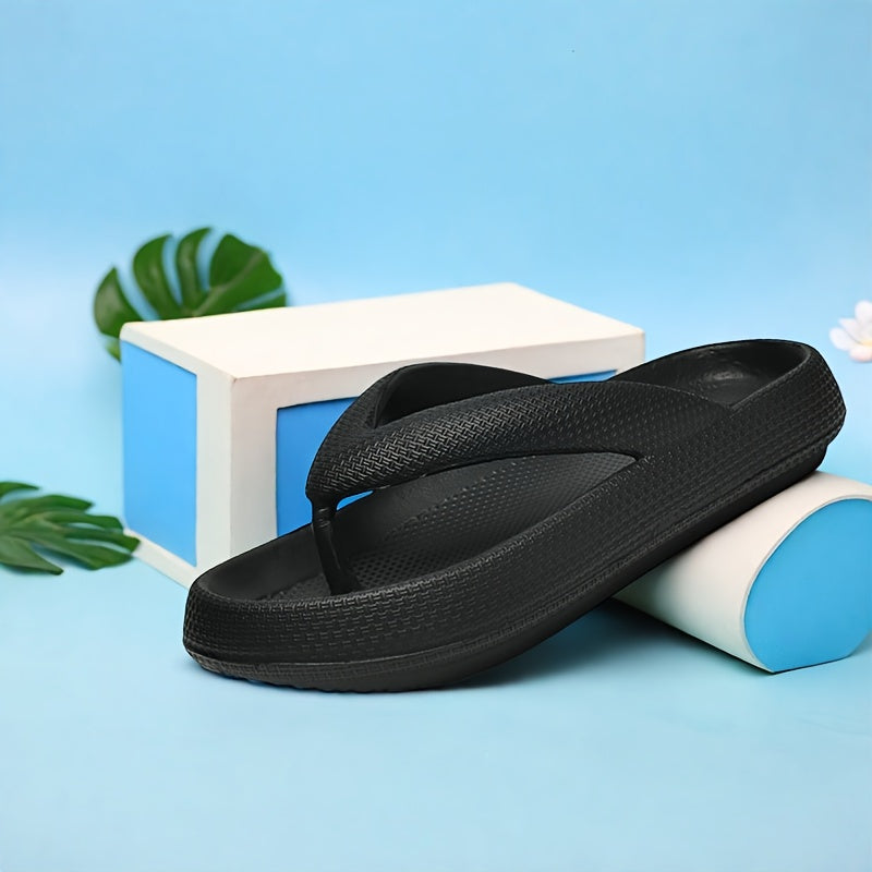 [Comfort Beach Sandals] Lightweight EVA Women's Beach Sandals | Slip-On Flat Sole Summer Slippers with Cushioned Comfort, 4 Colors (Beige/White/Light Grey/Dark Grey) for Poolside, Casual & Outdoor Wear
