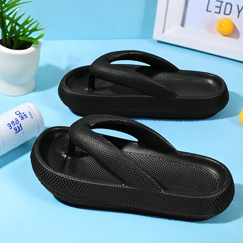 [Comfort Beach Sandals] Lightweight EVA Women's Beach Sandals | Slip-On Flat Sole Summer Slippers with Cushioned Comfort, 4 Colors (Beige/White/Light Grey/Dark Grey) for Poolside, Casual & Outdoor Wear