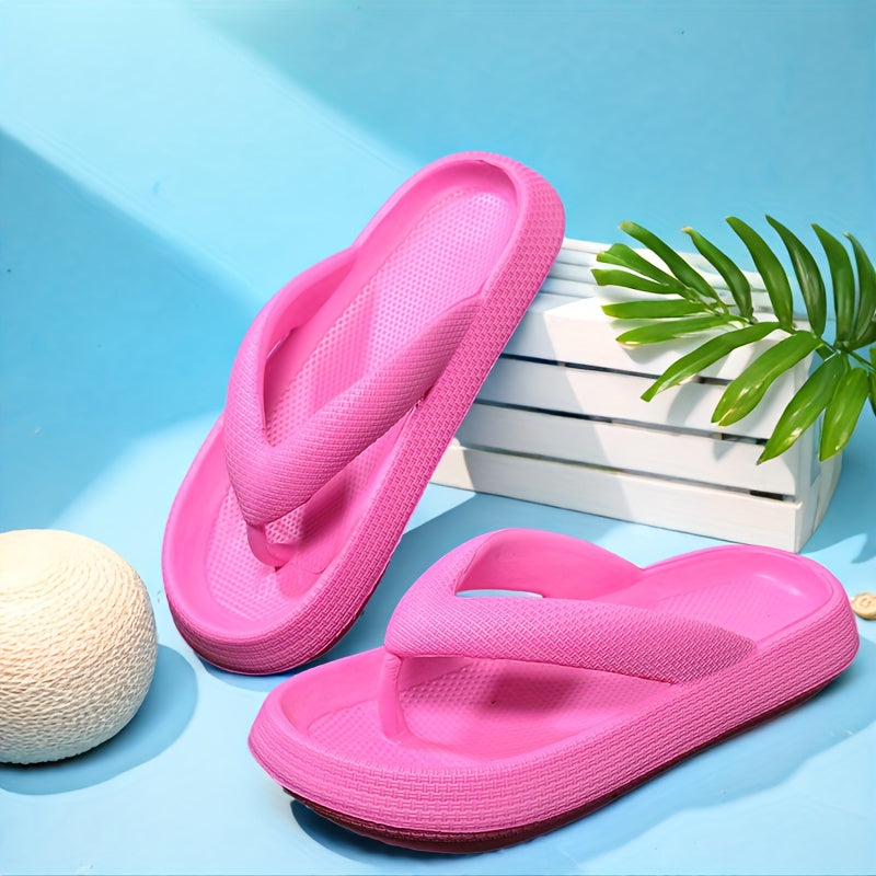 [Comfort Beach Sandals] Lightweight EVA Women's Beach Sandals | Slip-On Flat Sole Summer Slippers with Cushioned Comfort, 4 Colors (Beige/White/Light Grey/Dark Grey) for Poolside, Casual & Outdoor Wear