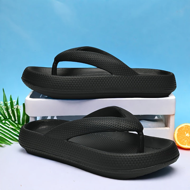 [Comfort Beach Sandals] Lightweight EVA Women's Beach Sandals | Slip-On Flat Sole Summer Slippers with Cushioned Comfort, 4 Colors (Beige/White/Light Grey/Dark Grey) for Poolside, Casual & Outdoor Wear