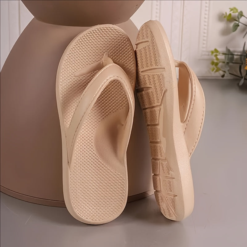 [Lightweight Sandals] Lightweight Women's Slide Sandals | Slip-On Open-Toe Flat Sole Beach Shoes, All-Season Casual Comfort in Black & Navy Blue
